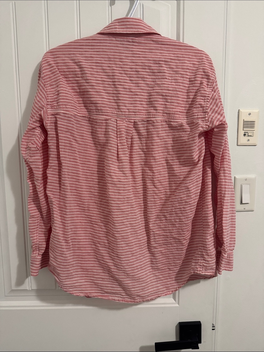 Roots Coral and White Striped Button-Down Shirt - Picture 2 of 3